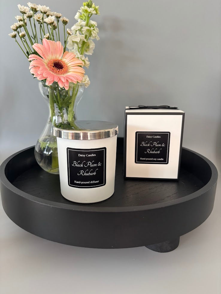Black Plum & Rhubarb Luxury Soy Candle
