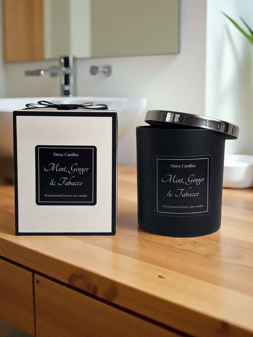 Mint, Ginger & Tobacco Luxury Soy Candle