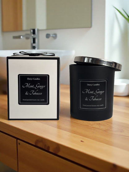 Mint, Ginger & Tobacco Luxury Soy Candle