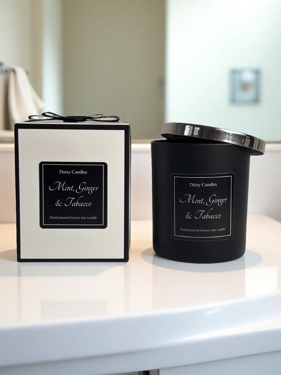 Mint, Ginger & Tobacco Luxury Soy Candle