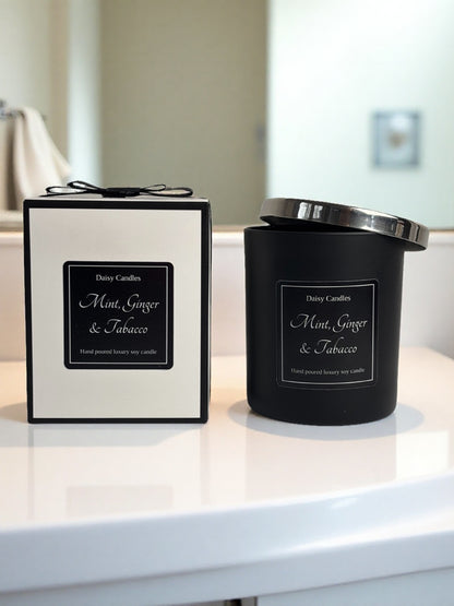 Mint, Ginger & Tobacco Luxury Soy Candle
