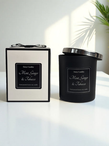 Mint, Ginger & Tobacco Luxury Soy Candle