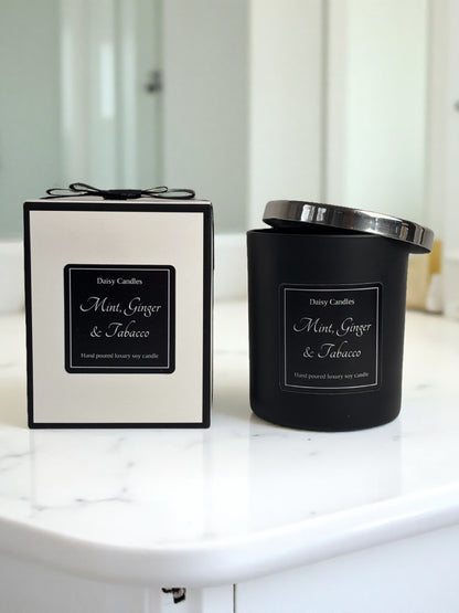 Mint, Ginger & Tobacco Luxury Soy Candle