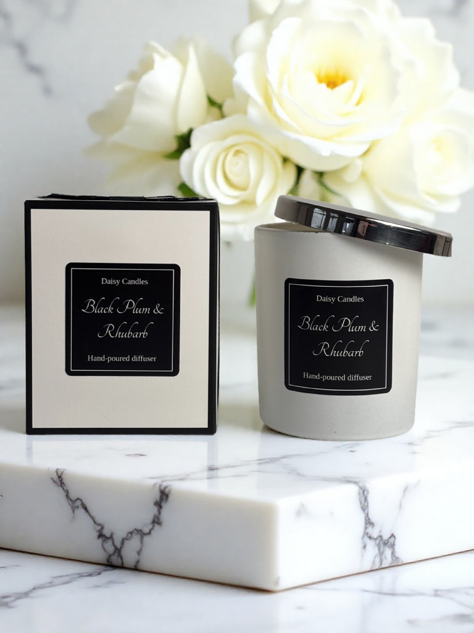 Black Plum & Rhubarb Luxury Soy Candle