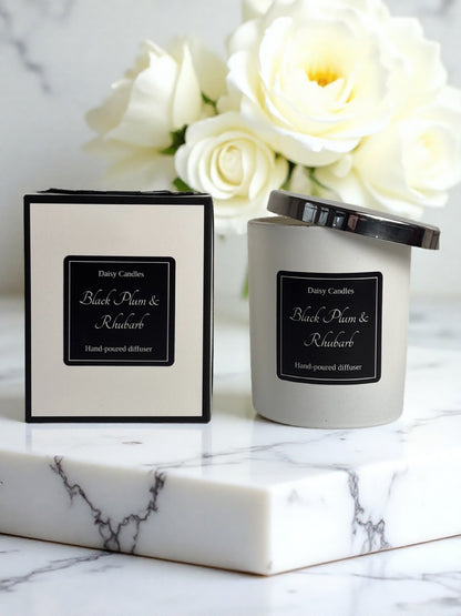 Black Plum & Rhubarb Luxury Soy Candle