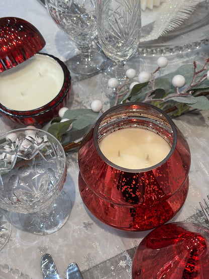 Glass Christmas Tree Candle