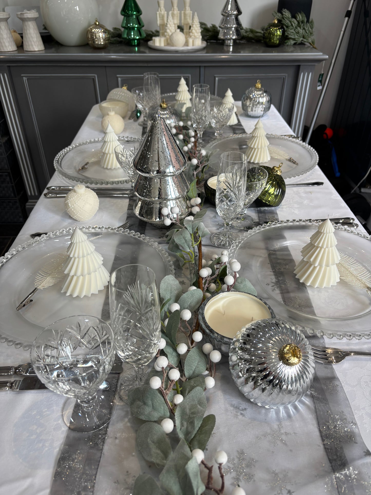 Glass Christmas Tree Candle