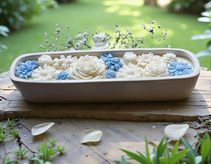 Large Baguette Floral Candle
