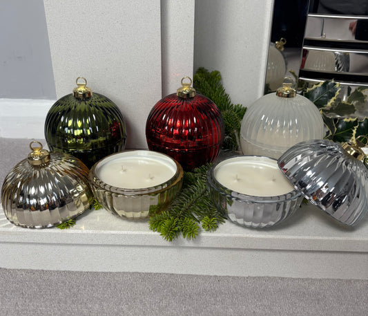 Christmas Glass Bauble Scented Candle – Limited Edition