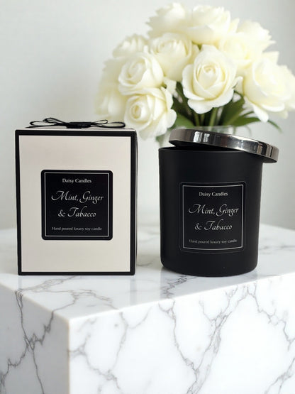 Mint, Ginger & Tobacco Luxury Soy Candle