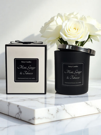Mint, Ginger & Tobacco Luxury Soy Candle