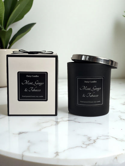Mint, Ginger & Tobacco Luxury Soy Candle
