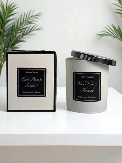 Black Plum & Rhubarb Luxury Soy Candle