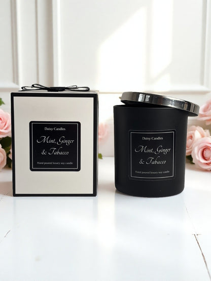 Mint, Ginger & Tobacco Luxury Soy Candle