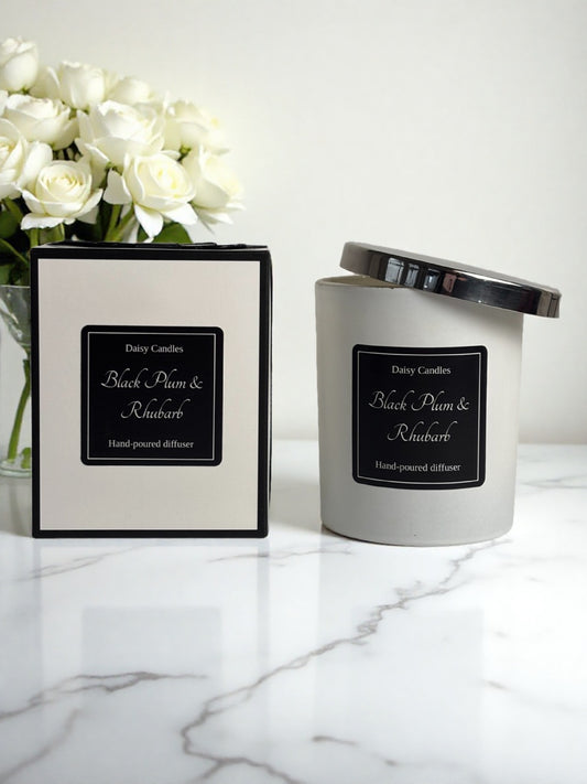 Black Plum & Rhubarb Luxury Soy Candle