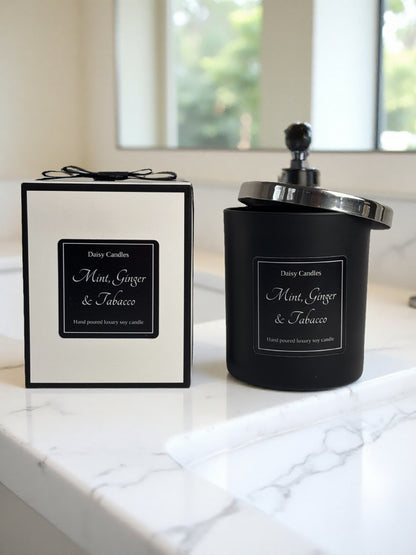 Mint, Ginger & Tobacco Luxury Soy Candle