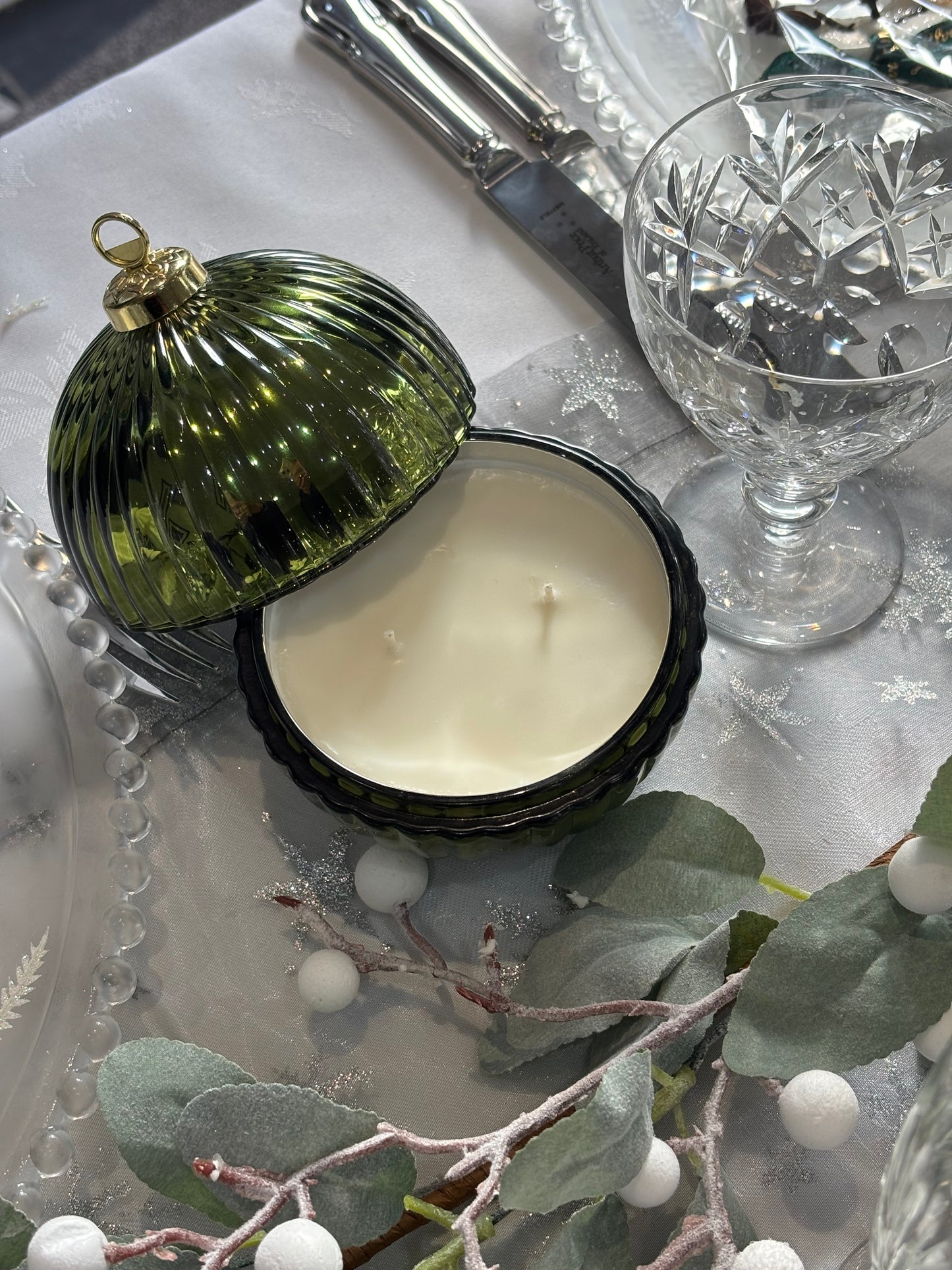 Christmas Glass Bauble Scented Candle – Limited Edition