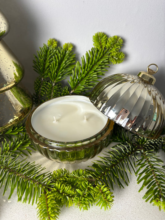 Christmas Glass Bauble Scented Candle – Limited Edition