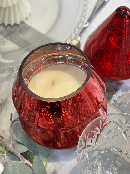 Glass Christmas Tree Candle
