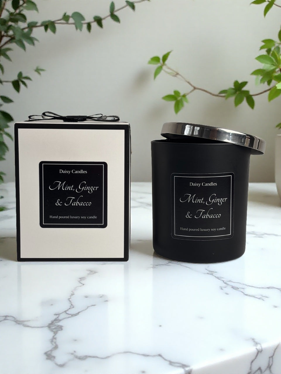 Mint, Ginger & Tobacco Luxury Soy Candle