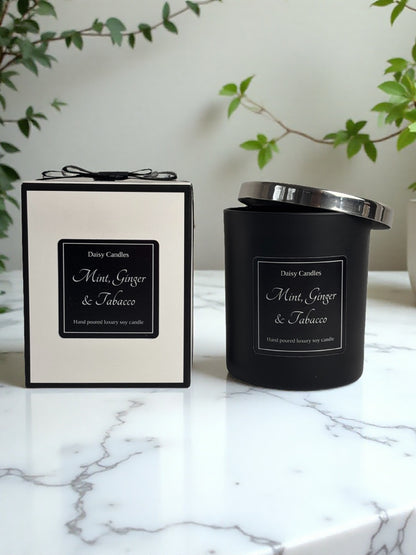 Mint, Ginger & Tobacco Luxury Soy Candle
