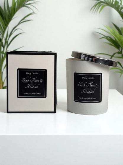 Black Plum & Rhubarb Luxury Soy Candle
