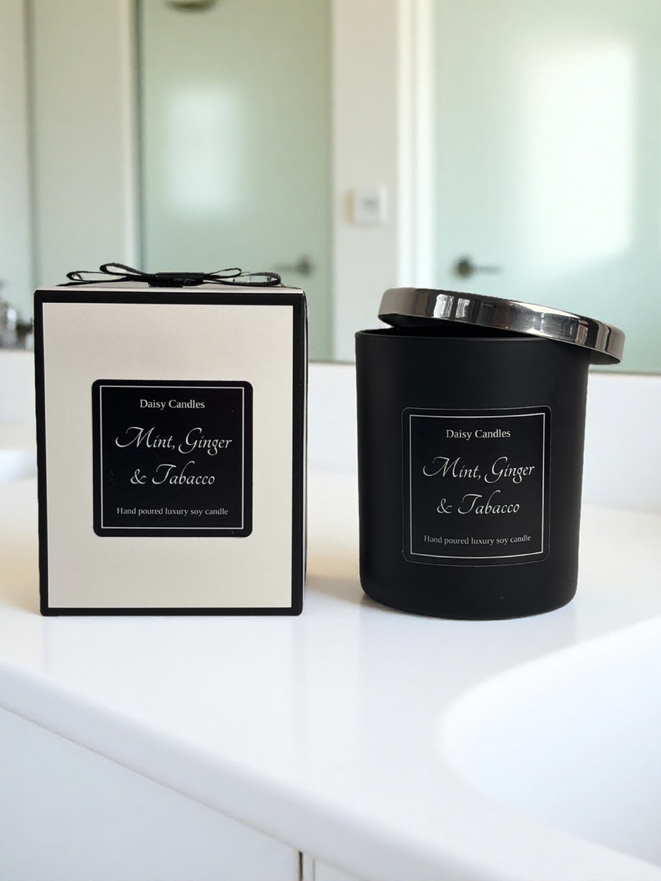 Mint, Ginger & Tobacco Luxury Soy Candle