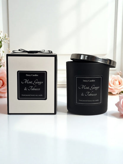 Mint, Ginger & Tobacco Luxury Soy Candle