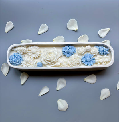 Large Baguette Floral Candle