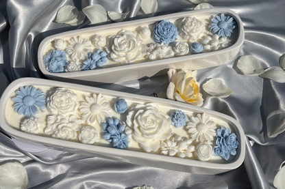 Large Baguette Floral Candle