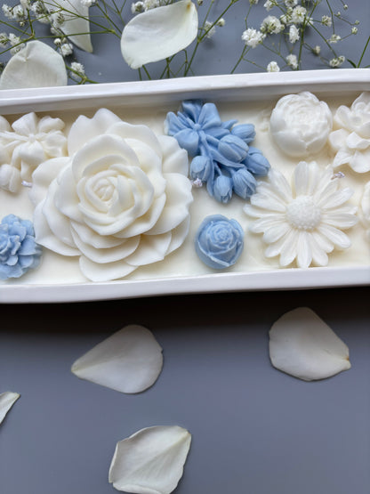 Large Baguette Floral Candle