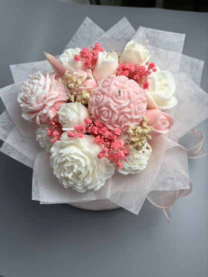 Candle Flower Pink Bouquet
