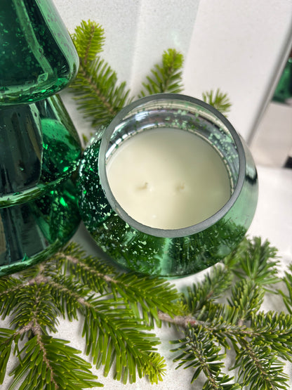 Glass Christmas Tree Candle
