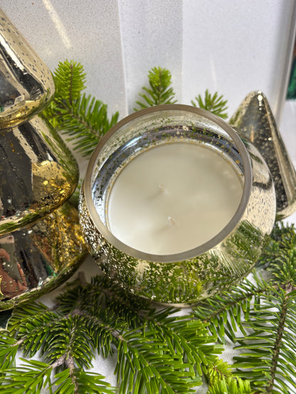 Glass Christmas Tree Candle