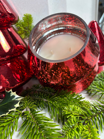Glass Christmas Tree Candle