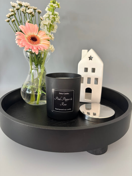 Pink Pepper & Rose Luxury Soy Candle