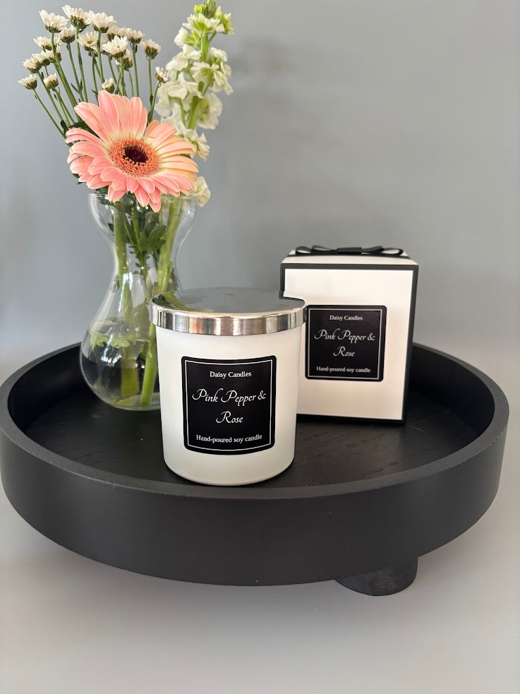 Pink Pepper & Rose Luxury Soy Candle