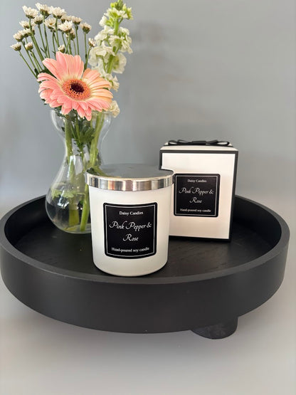 Pink Pepper & Rose Luxury Soy Candle