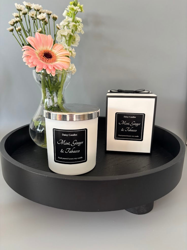 Mint, Ginger & Tobacco Luxury Soy Candle