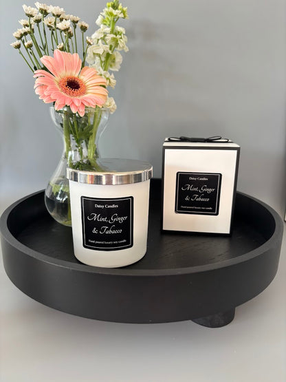 Mint, Ginger & Tobacco Luxury Soy Candle