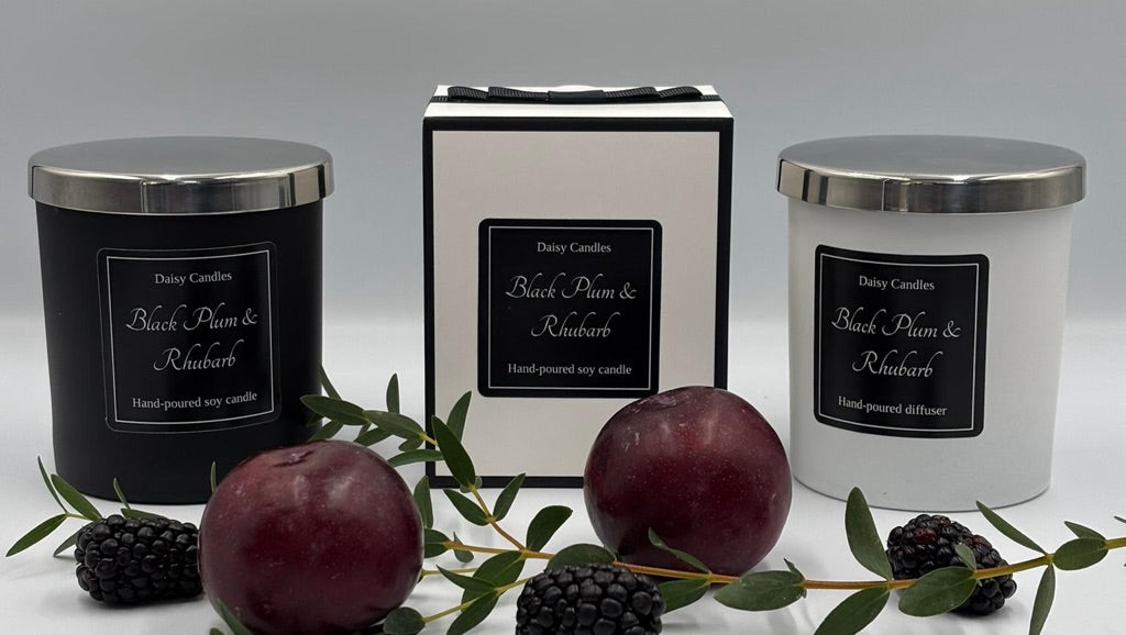 Black Plum & Rhubarb Luxury Soy Candle