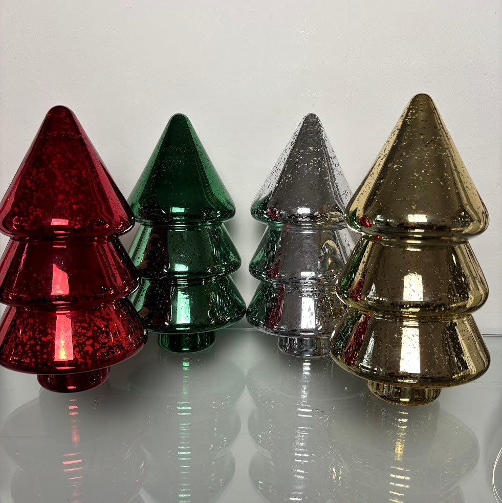 Glass Christmas Tree Candle